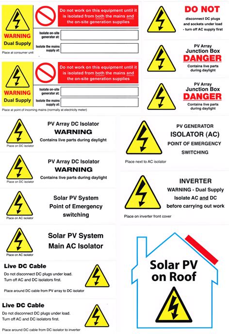 electrical – warning stickers