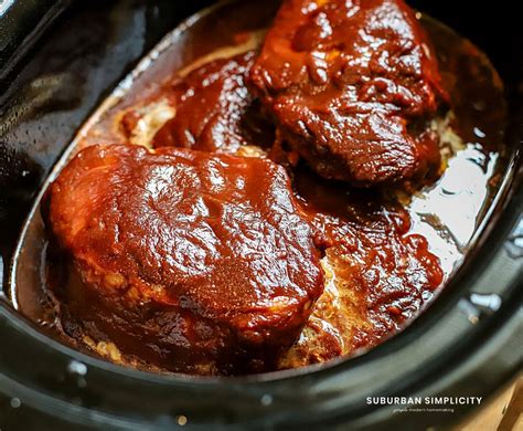 Easy Crock Pot BBQ Pork Chops - Suburban Simplicity