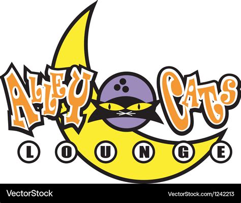 Alley cats lounge bar Royalty Free Vector Image