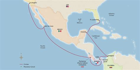 Panama Canal & the Pacific Coast - 2025 Itinerary - Los Angeles to Ft ...