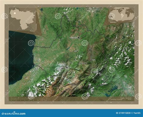 Trujillo, Venezuela. High-res Satellite. Labelled Points of Citi Stock Illustration ...