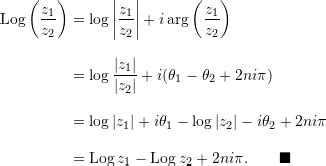 Prove some properties of the complex logarithm - Stumbling Robot