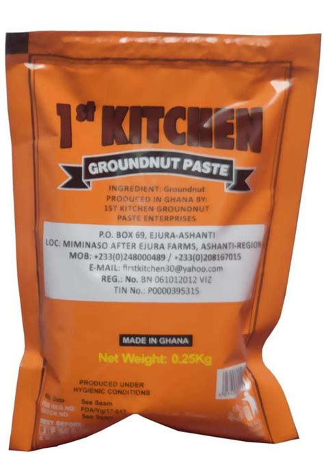 Groundnut paste neatly packaged in sachets by First kitchen groundnut ...