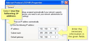 Default Gateway IP Address - My Site