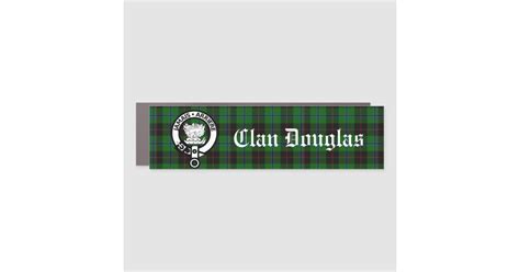 Clan Douglas Crest Badge & Tartan Car Magnet | Zazzle