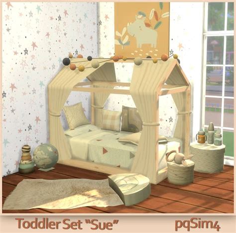 "Sue Toddler Set". The Sims 4 Custom Content. | Sims bebé, Muebles sims ...