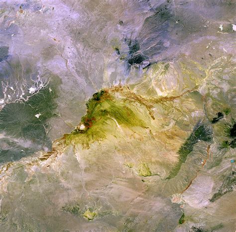 Gobi Desert, Mongolia, satellite image - Stock Image - C024/8450 - Science Photo Library