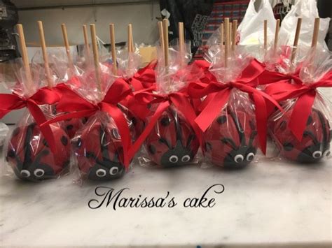 Ladybug birthday candy apples desserts. Visit us Facebook.com ...