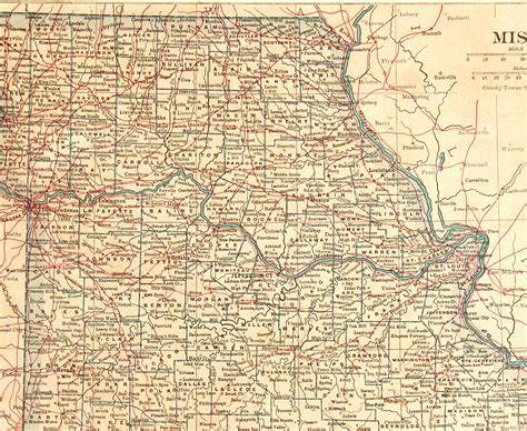 Missouri Map, 1907 - Original Art, Antique Maps & Prints