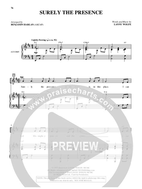 Surely The Presence (Choral Anthem SATB) Sheet Music PDF (Alfred Sacred ...