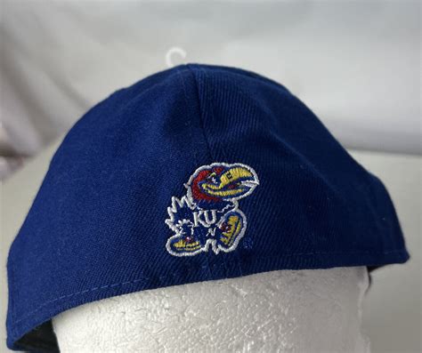 Kansas Jayhawks KU Hat Cap 59FIFTY Big Hawk Logo Sewn Sz 7 3/8 Fitted NCAA | eBay