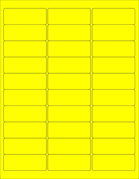 Compulabel 2-5/8"x1" Fluorescent Yellow Sheeted Labels 1,000 Sheets (340088)