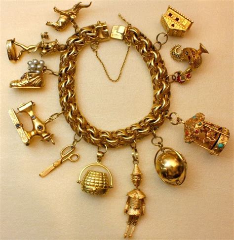 Wonderfully Rare Vintage Charm Bracelet ... | Antique charm bracelet ...