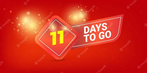 Premium Vector | 11 days to go banner design template