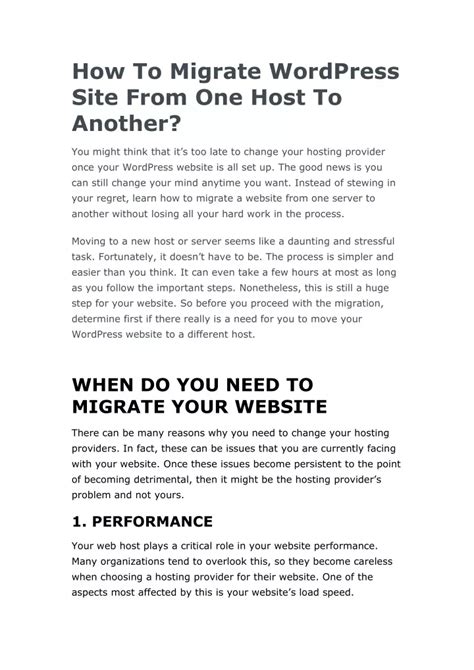PPT - How To Migrate WordPress Site From One Host To Another PowerPoint Presentation - ID:11819291