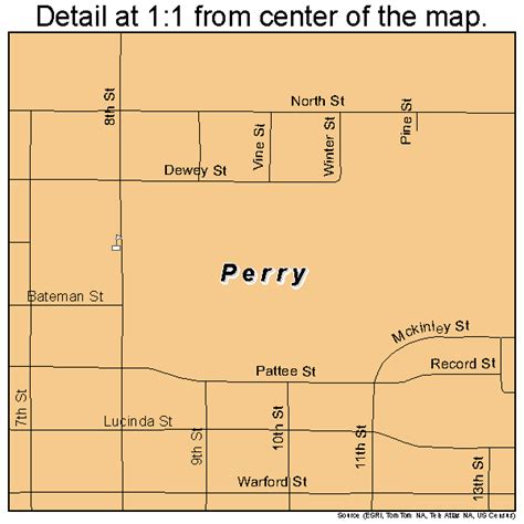 Perry Iowa Street Map 1962355