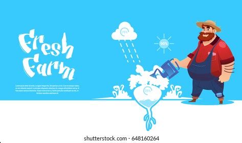 Farmer Cartoon Character Country Man Eco Stock Vector (Royalty Free) 648160264 | Shutterstock