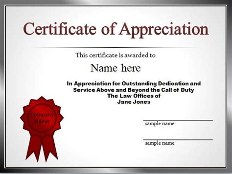 30 Free Certificate of Appreciation Templates and Letters | Certificate ...