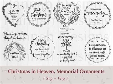 Christmas in Heaven Svg Bundle Christmas Memorial Svg - Etsy