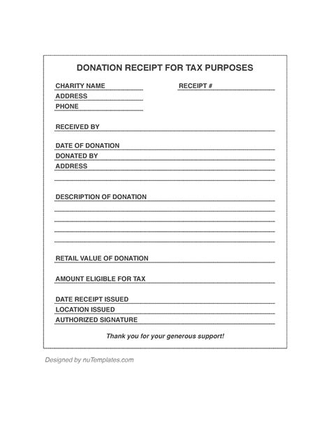 Donation Receipt Template - Donation Receipts | nuTemplates