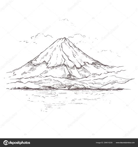 Mount Fuji Drawing - Download Mount Fuji coloring for free ...