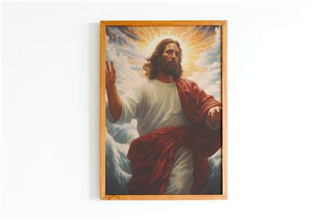 Jesus Holy Painting, Magnificent Jesus Art, Christian Wall Art, Jesus ...