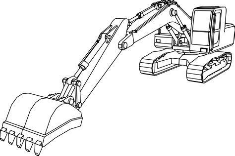 14+ Free Printable Excavator Coloring Page | AivahAfeefah