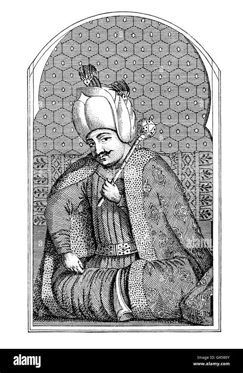 Selim I, Sultan of the Ottoman Empire in XVI century, engraving ...