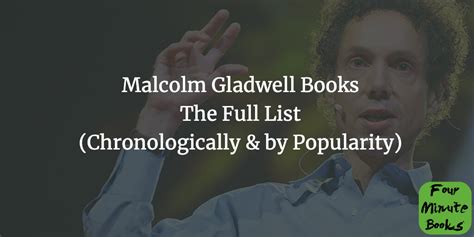 All Malcolm Gladwell Books in Order of Publication (and Popularity)