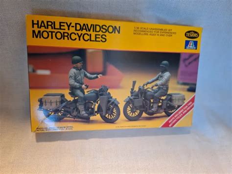 ITALERI/TESTORS 1/35 HARLEY-DAVIDSON Motorcycles Kit # 858/Pre Owned with Box $35.00 - PicClick