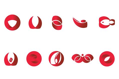 Circle Gradient Logo Red Graphic by belangbiru · Creative Fabrica