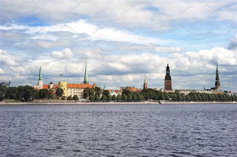 Riga skyline, Latvia | High-Quality Architecture Stock Photos ~ Creative Market