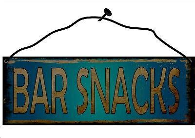 Bar Snacks Hanging Metal Sign Vintage Sign reproduction Wall Plaque | eBay