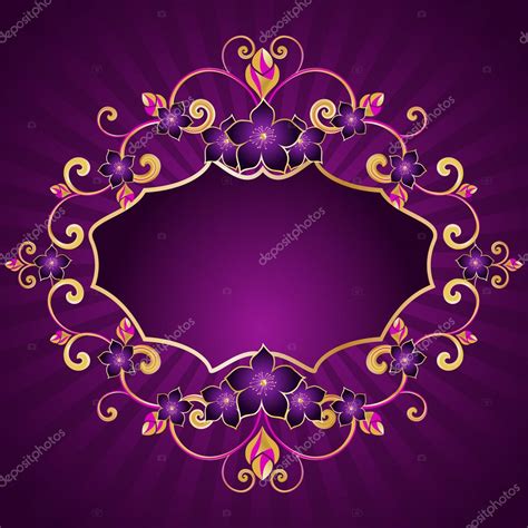 Golden floral frame Stock Vector by ©d_arts #1863322