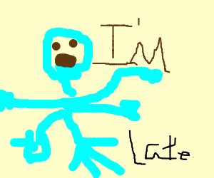 Squidward breaks a time machine and is alone. - Drawception