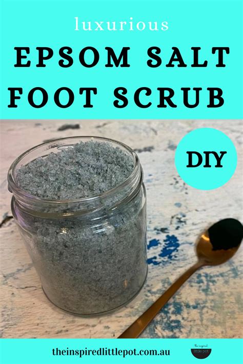 Epsom Salt Foot Scrub | The Inspired Little Pot | Diy foot scrub, Foot scrub recipe, Foot scrub