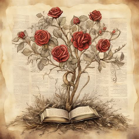 Vintage Book Tree Art Print Free Stock Photo - Public Domain Pictures