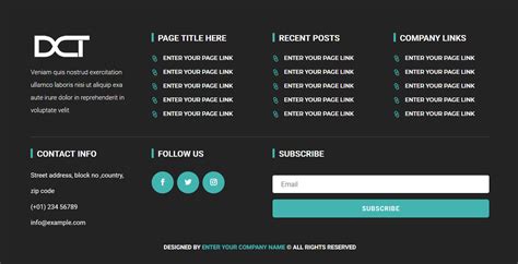 Divi Footer Layout Bundle 5