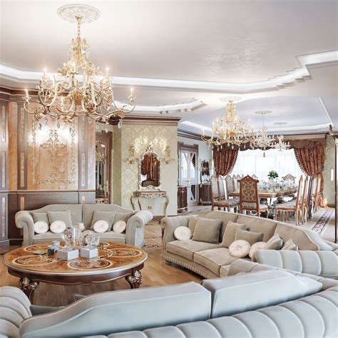 Luxury American Villa Living Room Interior Design | Baci Living Room