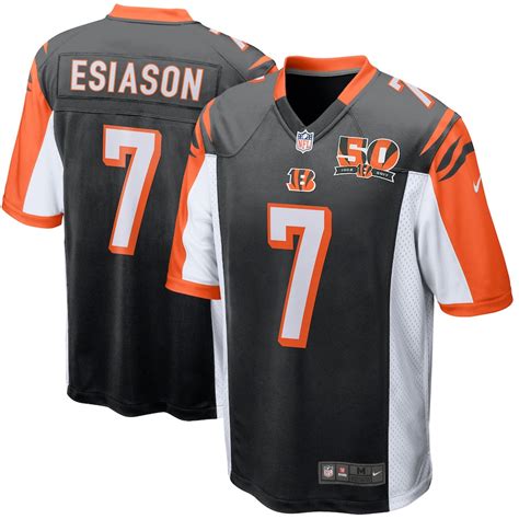 Men's Nike Boomer Esiason Black Cincinnati Bengals 50th Anniversary ...