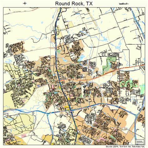 Round Rock Texas Street Map 4863500