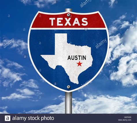 Austin Texas road sign Stock Photo: 111598567 - Alamy