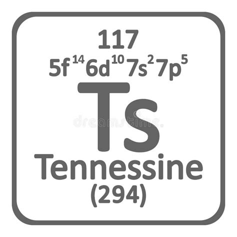 Periodic Table Element Tennessine Icon. Stock Illustration ...