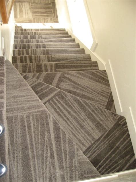 Decoration, Great Installing Grey Mosaic Carpet Tile Stairs : Floor Tile Stairs: How to Install ...