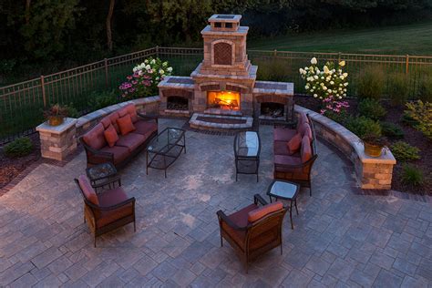 Outdoor Fireplace Landscaping Design in Appleton, WI