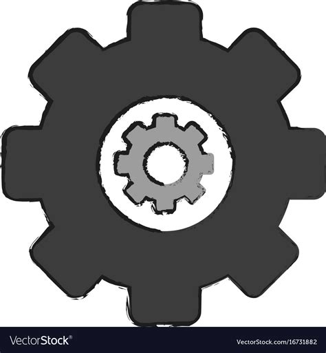 Two gears icon image Royalty Free Vector Image