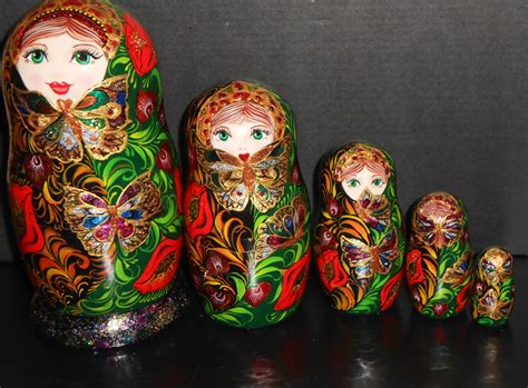 Original Paintings for Interior, Exclusive Digital Print : Russian souvenirs Nesting dolls ...