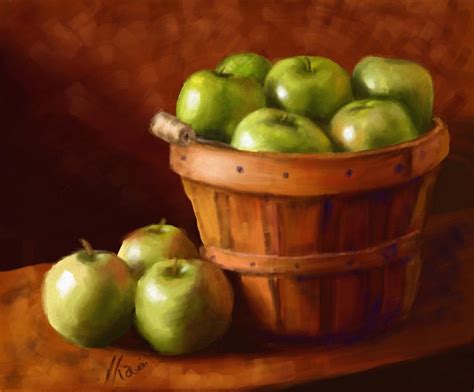 Basket Of Apples Painting at PaintingValley.com | Explore collection of ...