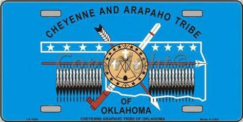 Cheyenne and Arapaho Tribe of Oklahoma Flag Sign License Plate ...