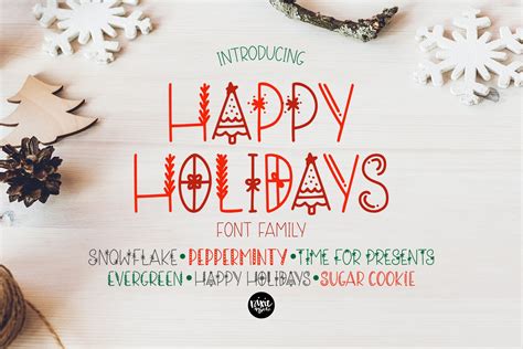 HAPPY HOLIDAYS Font Family | Fonts ~ Creative Market